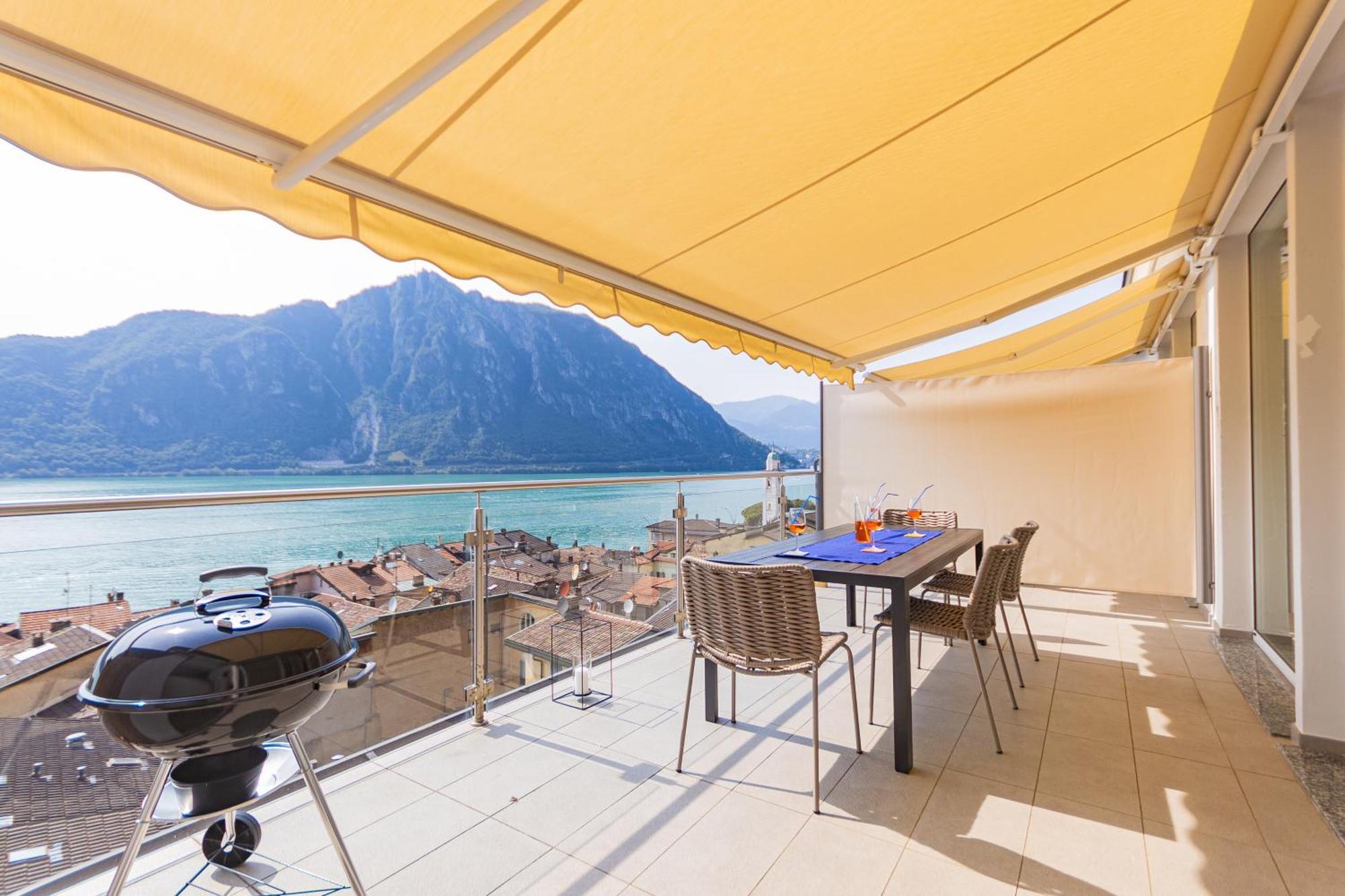 Ferienwohnung Casa Madlen - Bright Attic With Marvelous View Campione dʼItalia Exterior foto